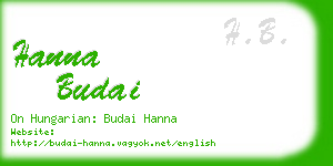 hanna budai business card